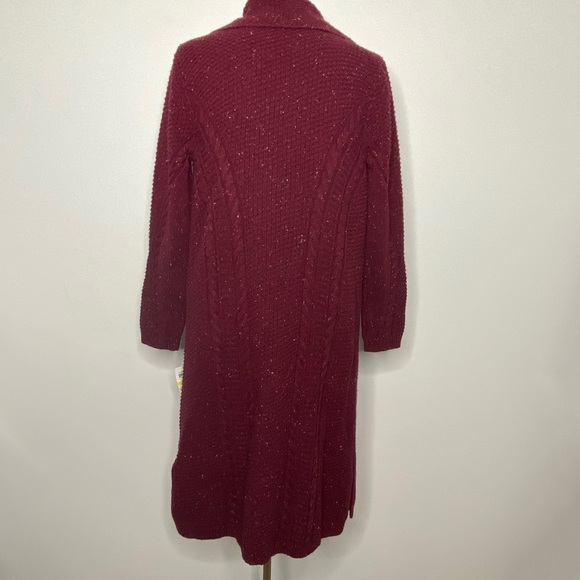 Style & Co Burgundy Duster Cardigan - Picture 4 of 14